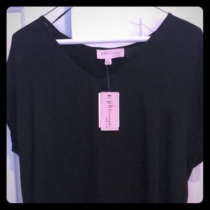 Black flowy top